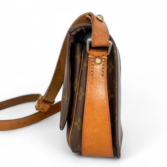 Authentic Vintage LOUIS VUITTON Monogram Cartouchiere MM Brown Printed H… - Picture 4 of 16